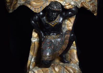 A pair of Venetian demilune consoles “The Moors”