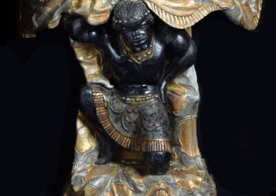 A pair of Venetian demilune consoles “The Moors”